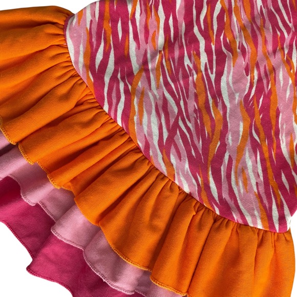 NEW Max & Maggie Ruffle Dog Dress Pink Orange Size S - Picture 3 of 8